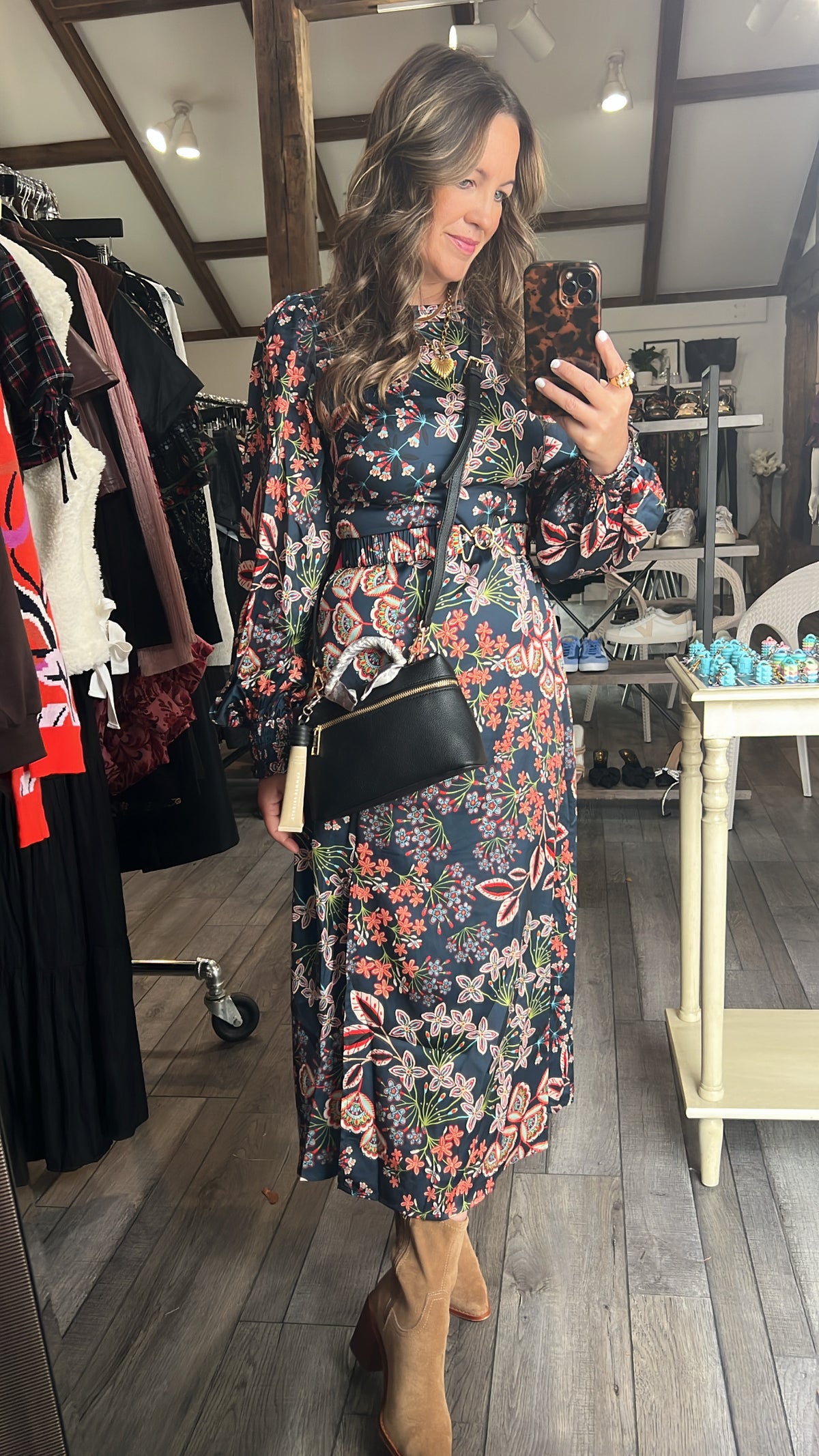 Echo of the Aviary Maxi Dress With Belt