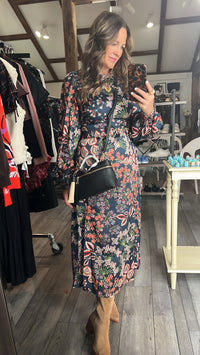 Echo of the Aviary Maxi Dress With Belt