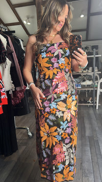 Bloom & Bling Midi Dress