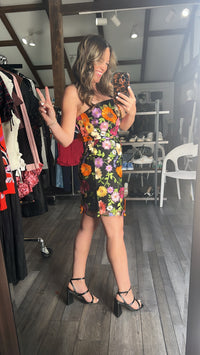 Petal Pop Strapless Dress