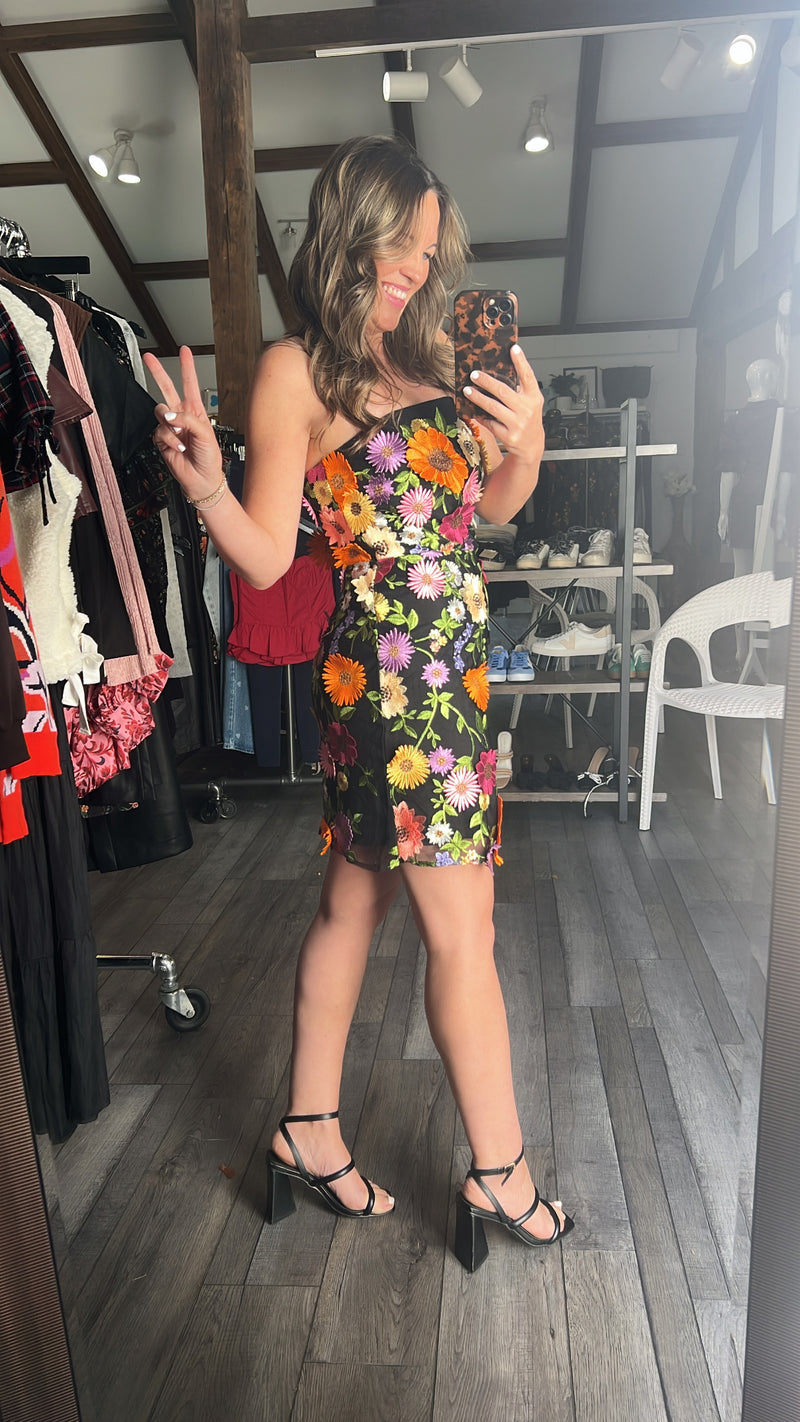 Petal Pop Strapless Dress