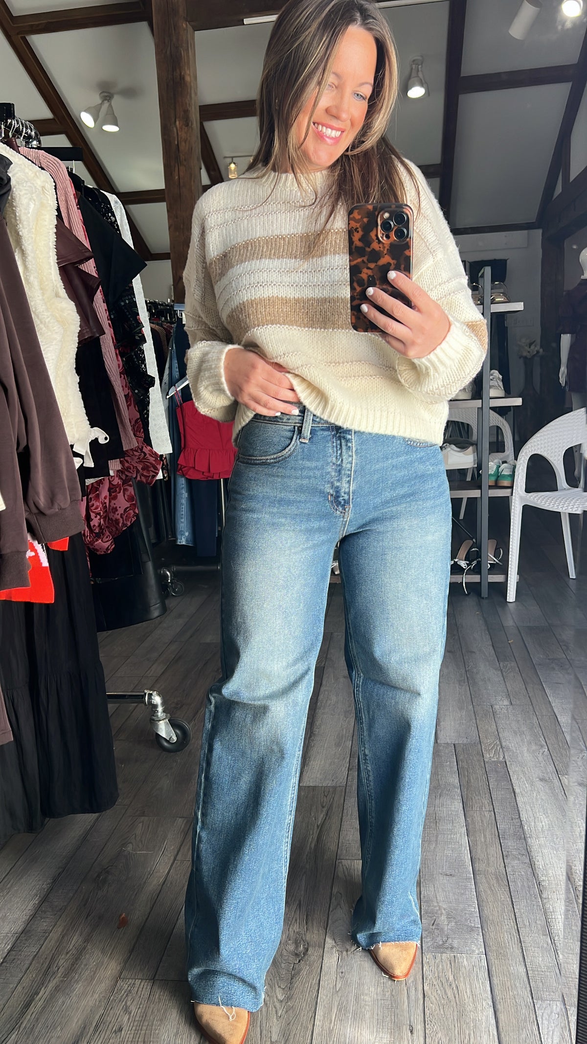 Tall scissor Cut Wide Leg Jean