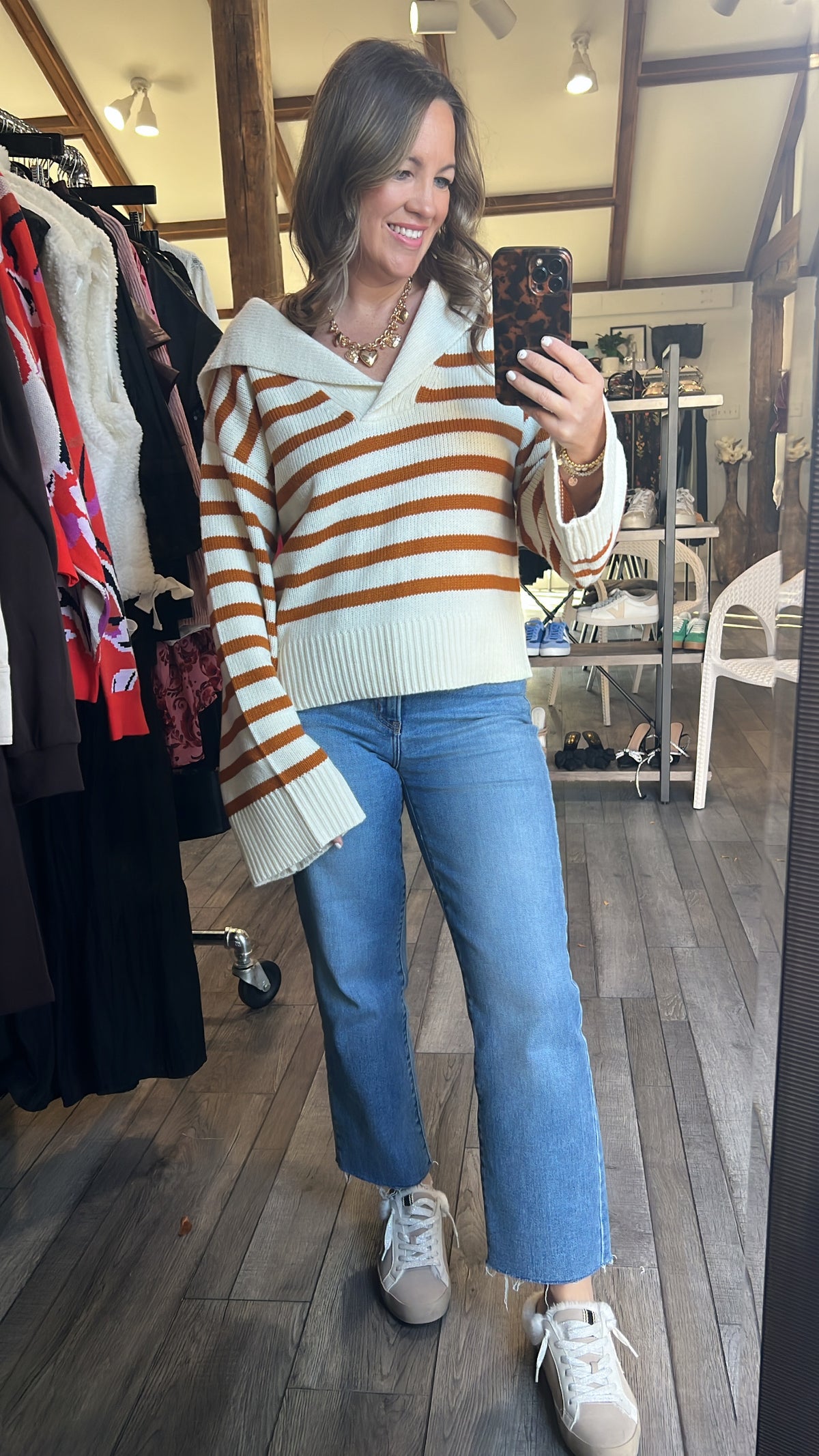 Carmel Stripe Sweater