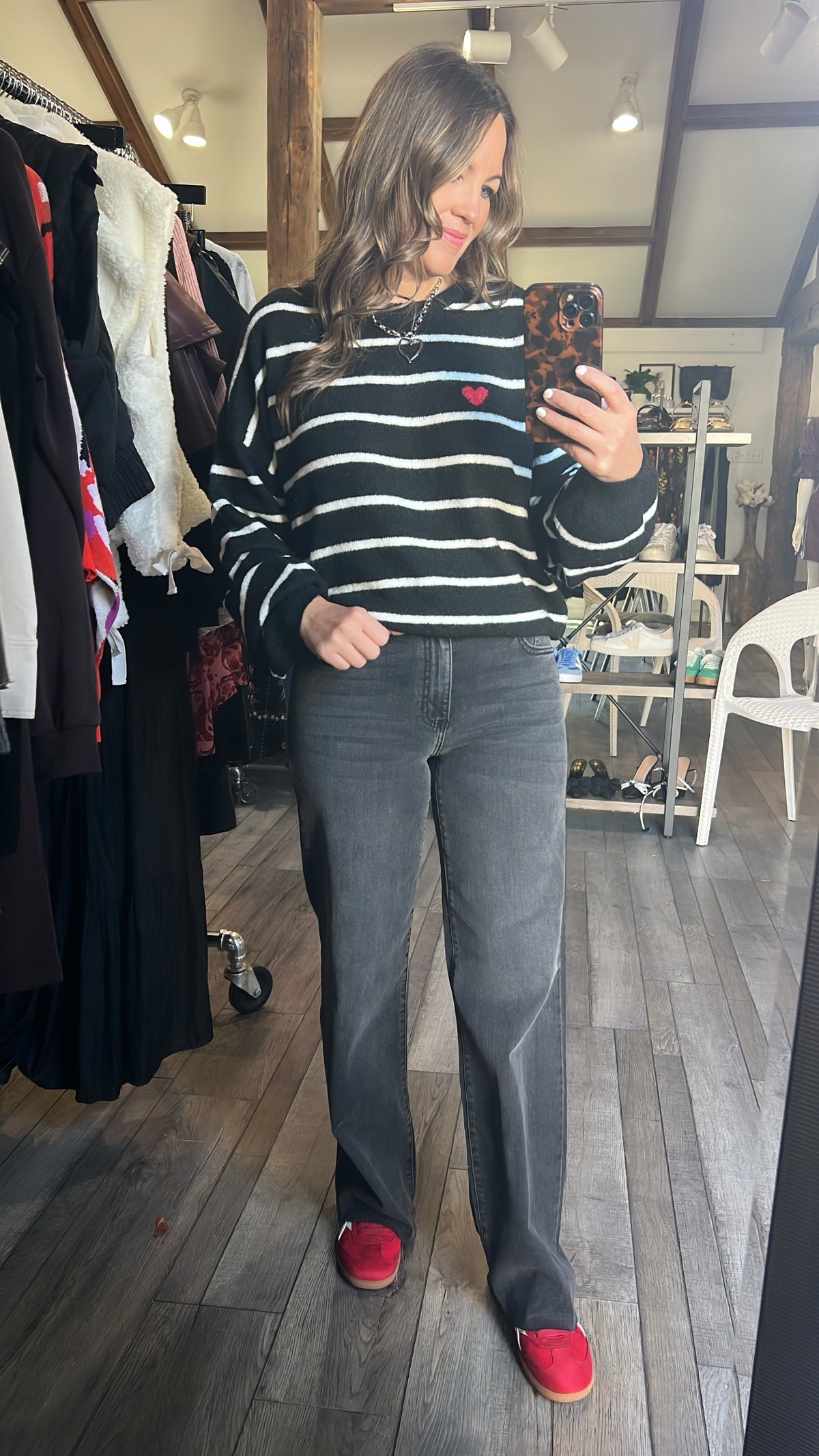 My Hearts Locked Up in Stripes Sweater