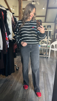 My Hearts Locked Up in Stripes Sweater