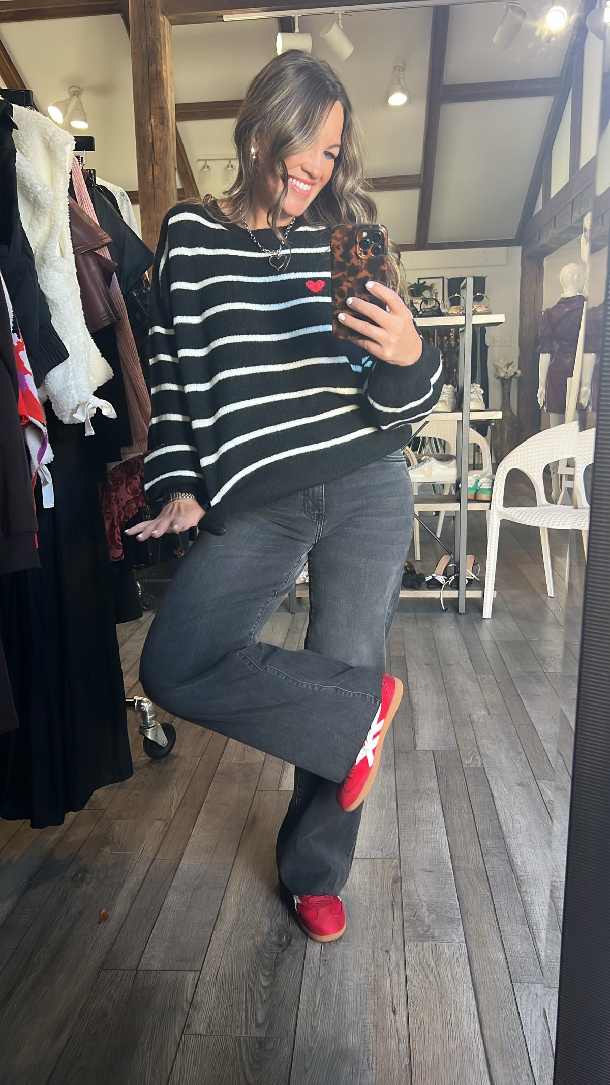 My Hearts Locked Up in Stripes Sweater