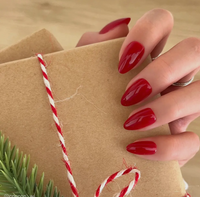 Classic Red Press On Nails Short Almond