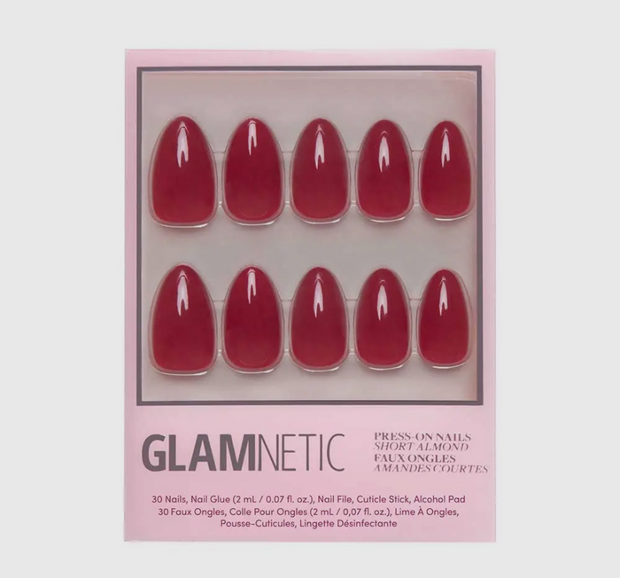 Classic Red Press On Nails Short Almond