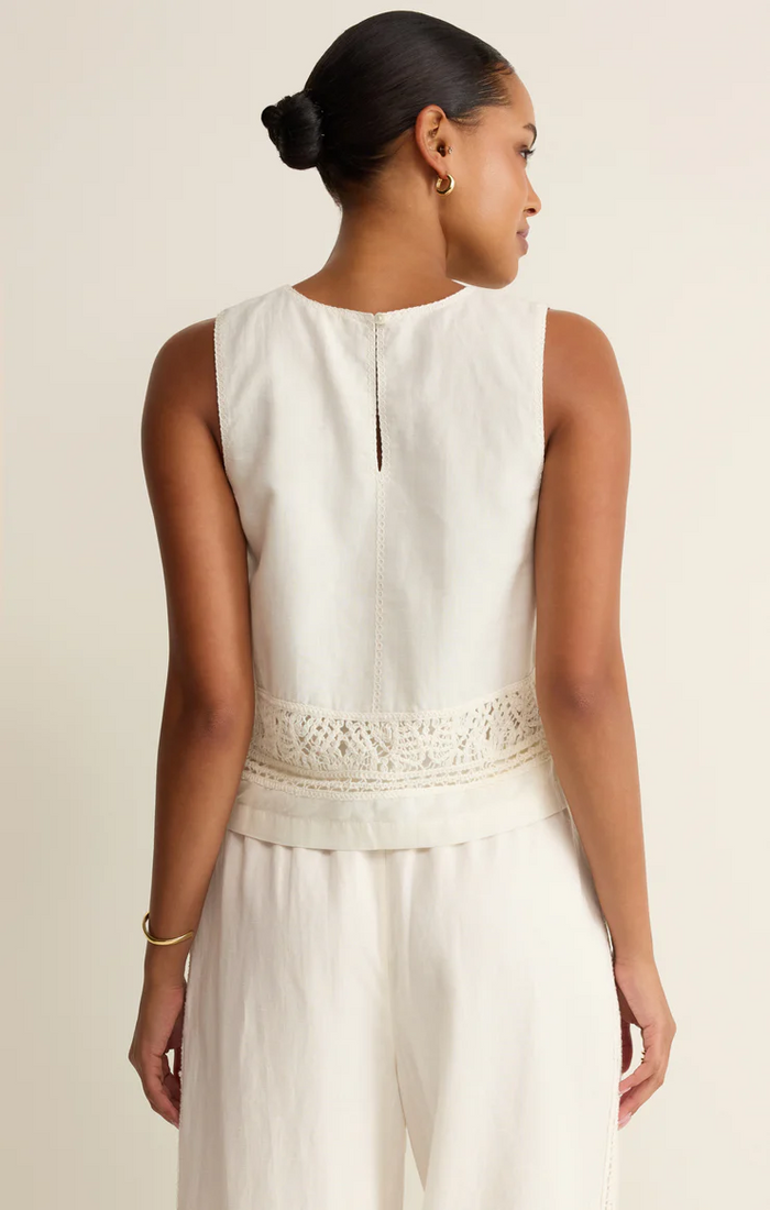 Sloane Embroidered Top White