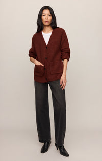 Whitmore Oversized Cardigan - Velvet Rouge