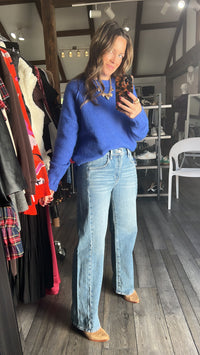 On Your Own Slight Barrel Twist Denim