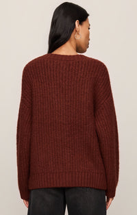 Whitmore Oversized Cardigan - Velvet Rouge