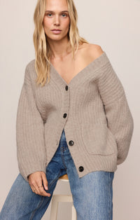 Whitmore Oversized Cardigan - Light Khaki