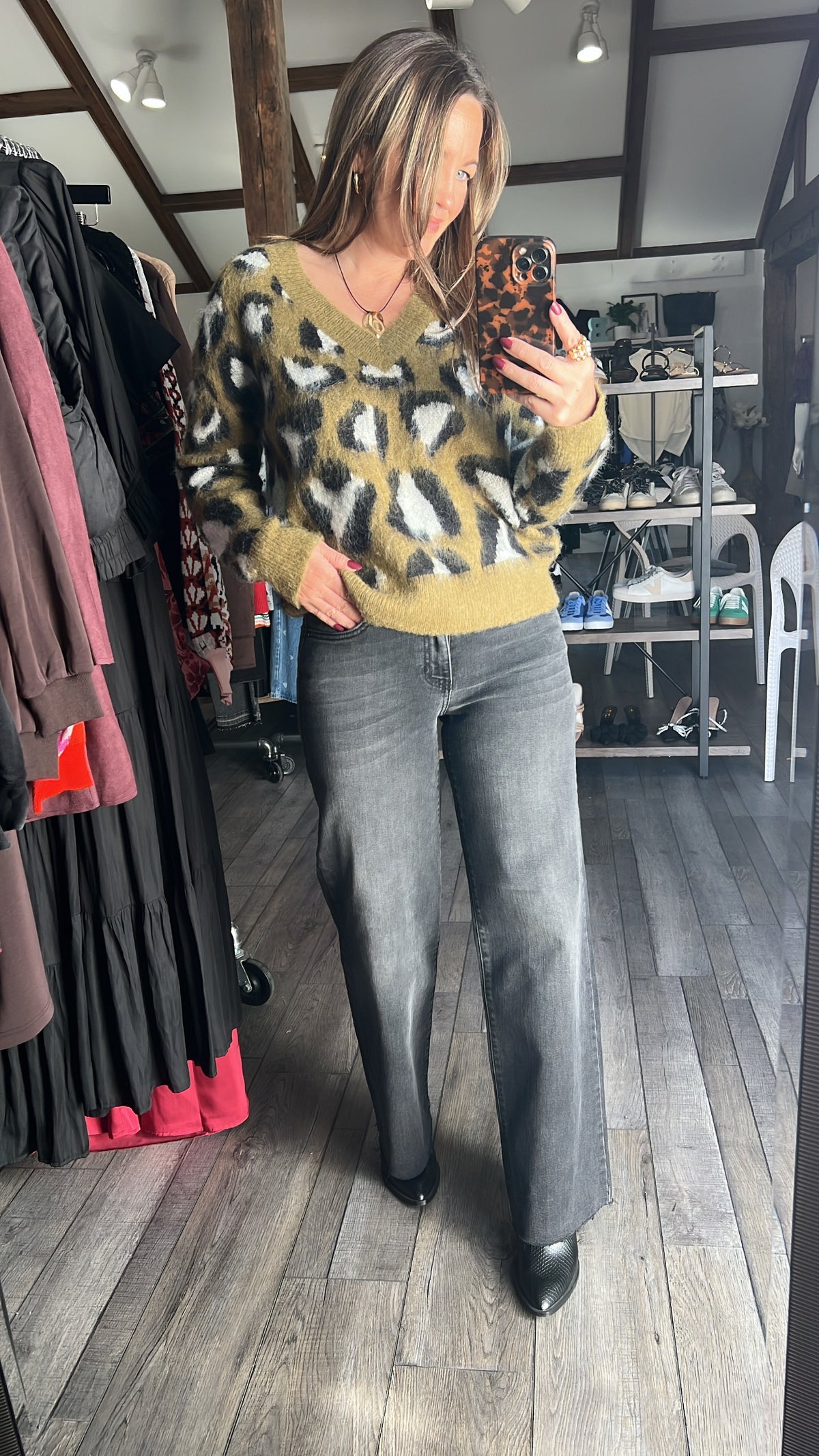 Olive Animal Sweater
