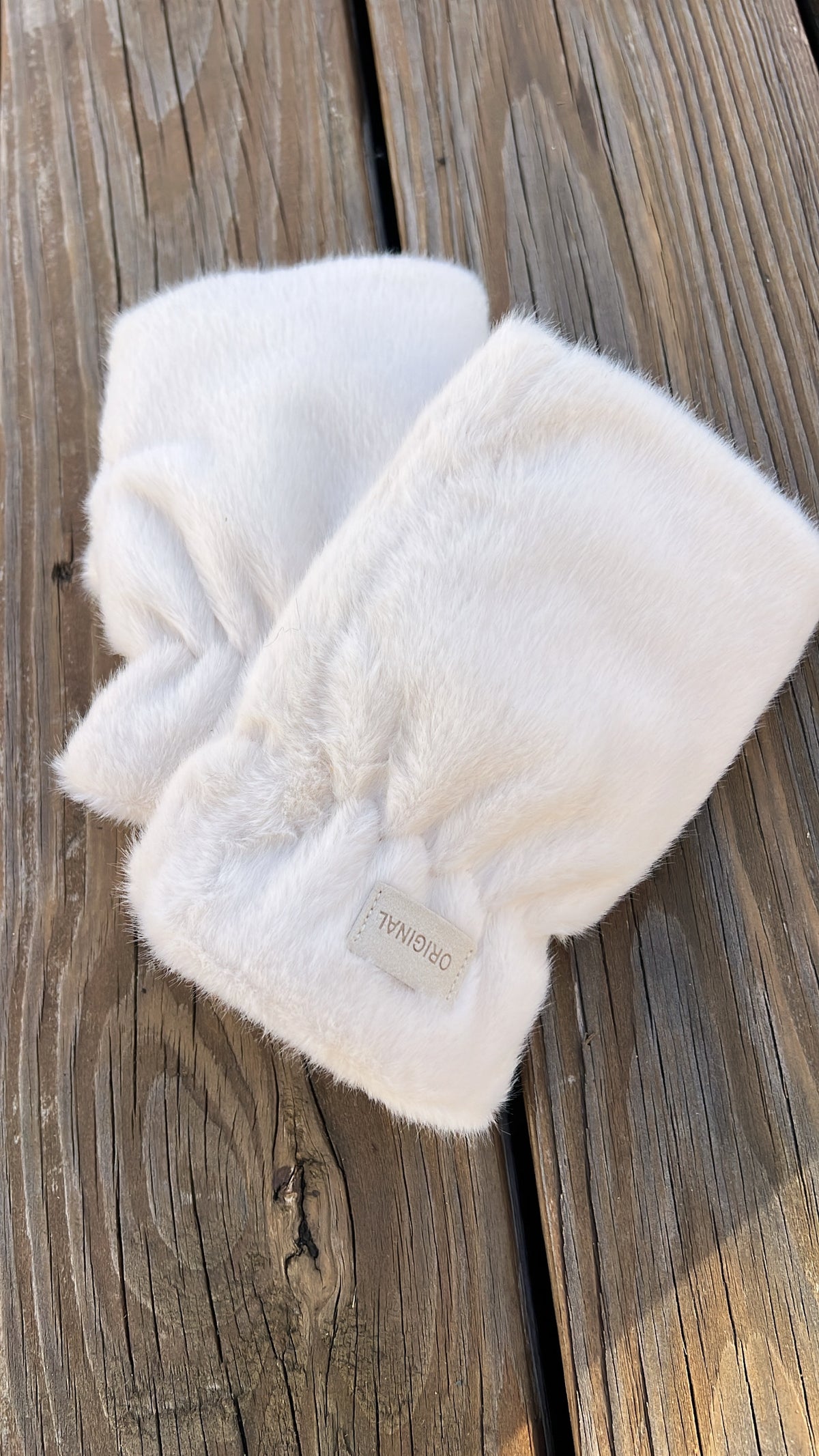 Teddy Fleece Fingerless Gloves