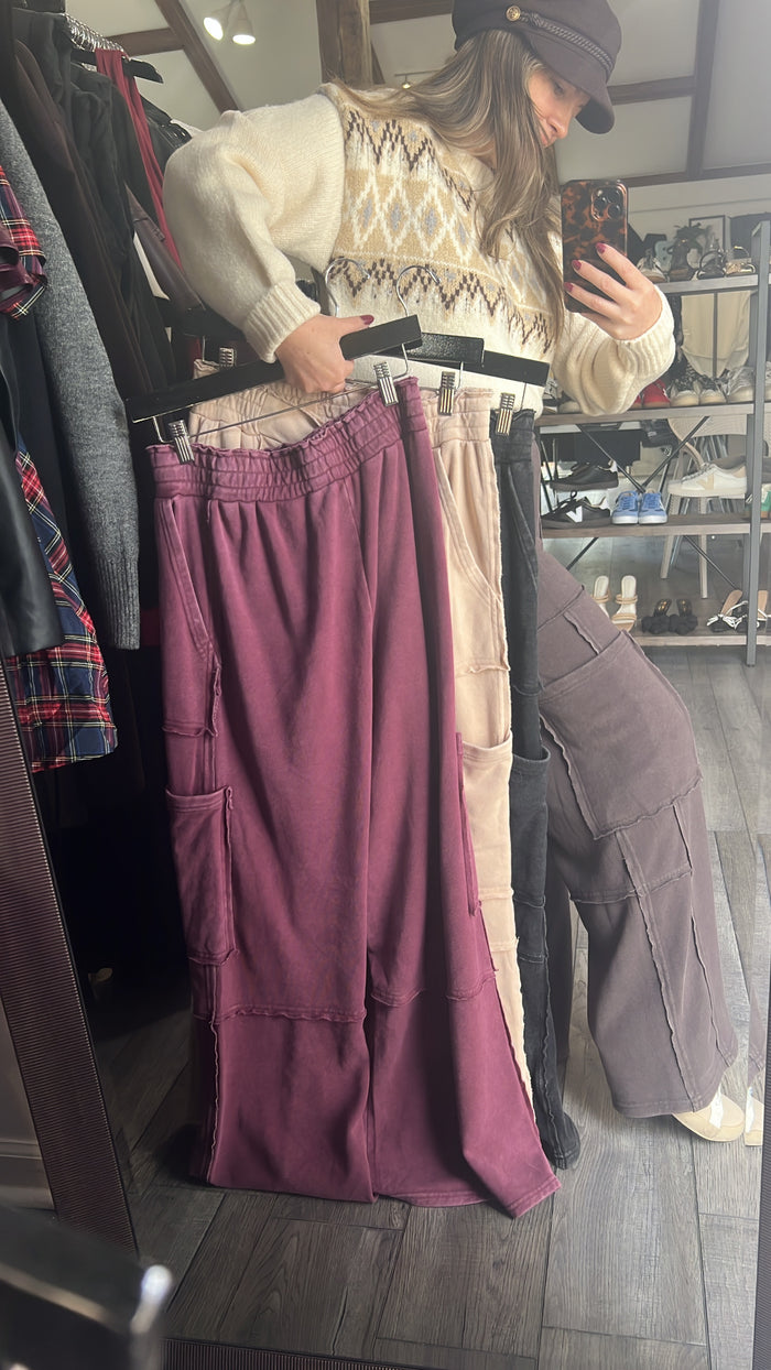 Weekday Wide Leg Cargo Pocket Lounge Pant