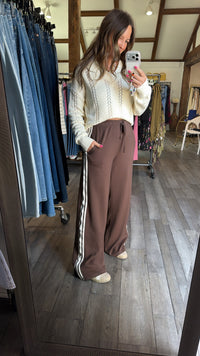 Ecru V Neck Sweater