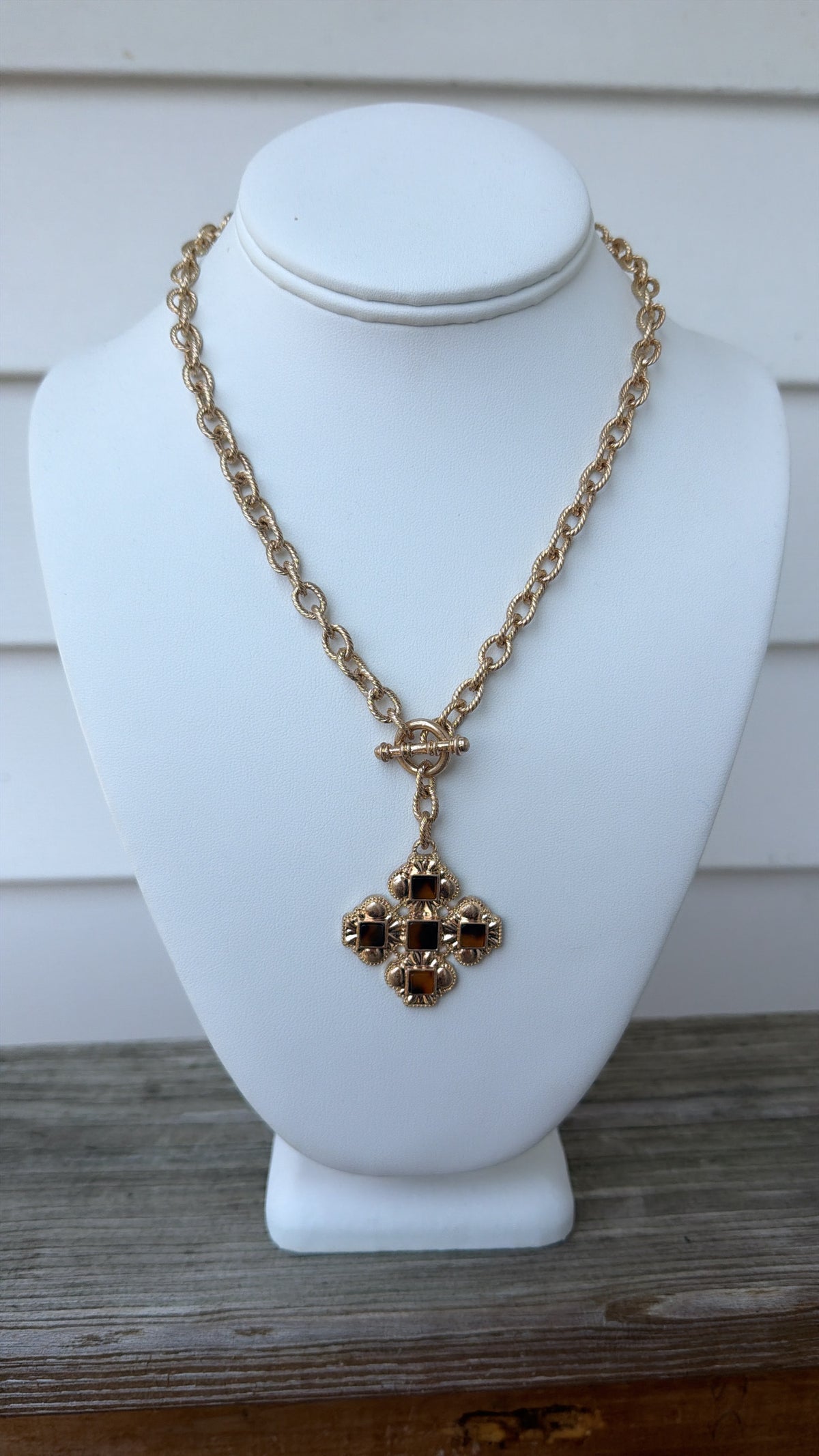 Tortoise Cross Necklace