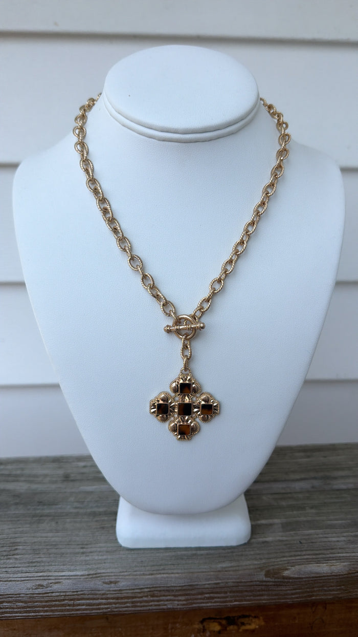 Tortoise Cross Necklace