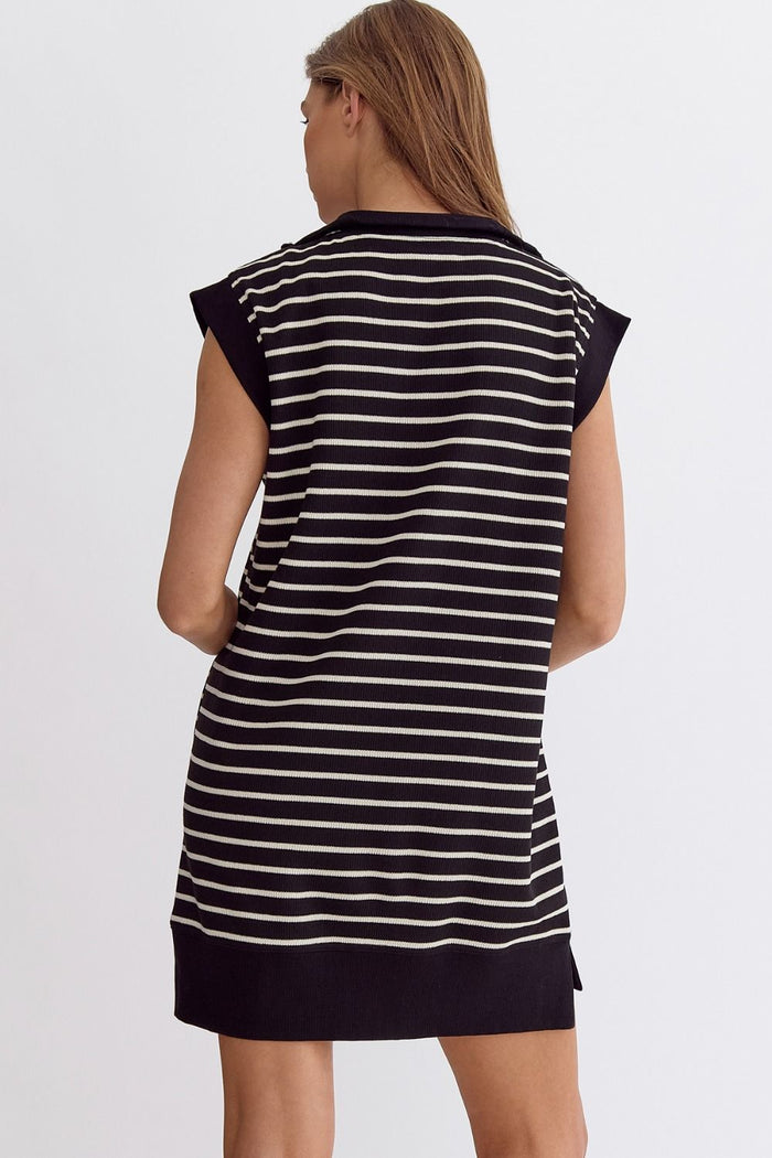Stripe Zipper Dress