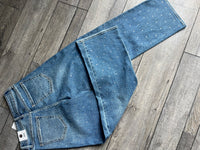 Rhinestone High Rise Vintage Straight Jean