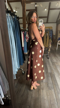 Vivian Halter Neck Polka Dot Dress
