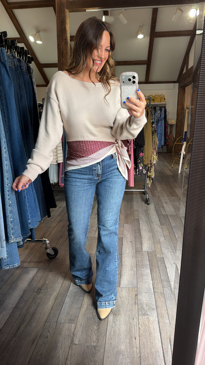 Baldwin Boat Neck Off Shoulder Dolman Top