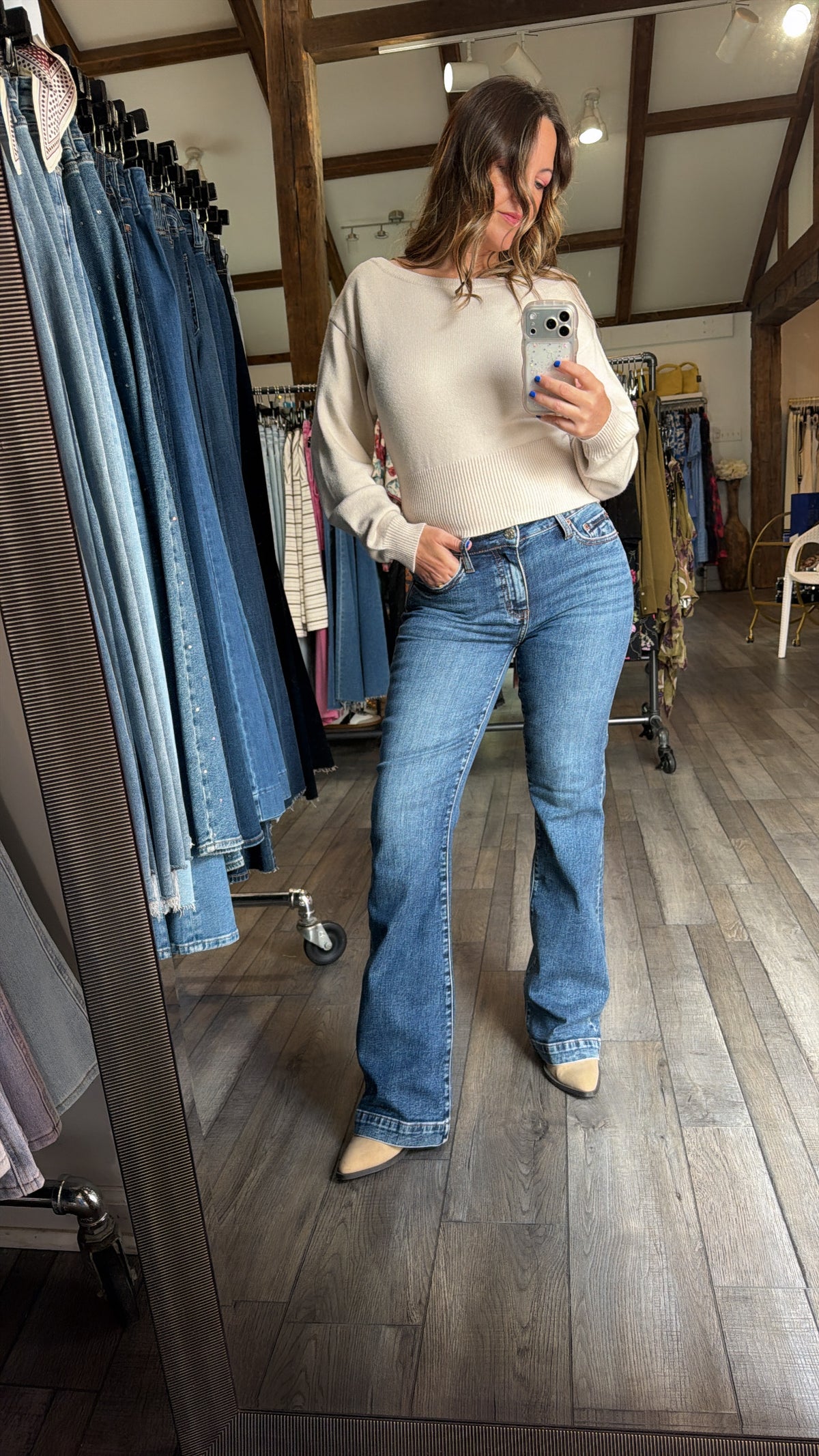 Baldwin Boat Neck Off Shoulder Dolman Top