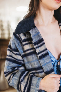 A-Line Avenue Plaid Coat