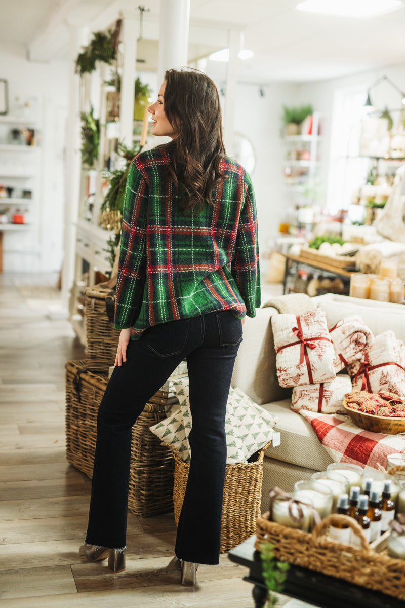 The Grinch Stitch Plaid Sweater