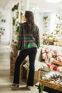The Grinch Stitch Plaid Sweater