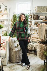 The Grinch Stitch Plaid Sweater