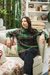 The Grinch Stitch Plaid Sweater