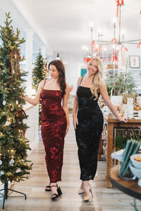 Miralda Mesh Floral Maxi Dress