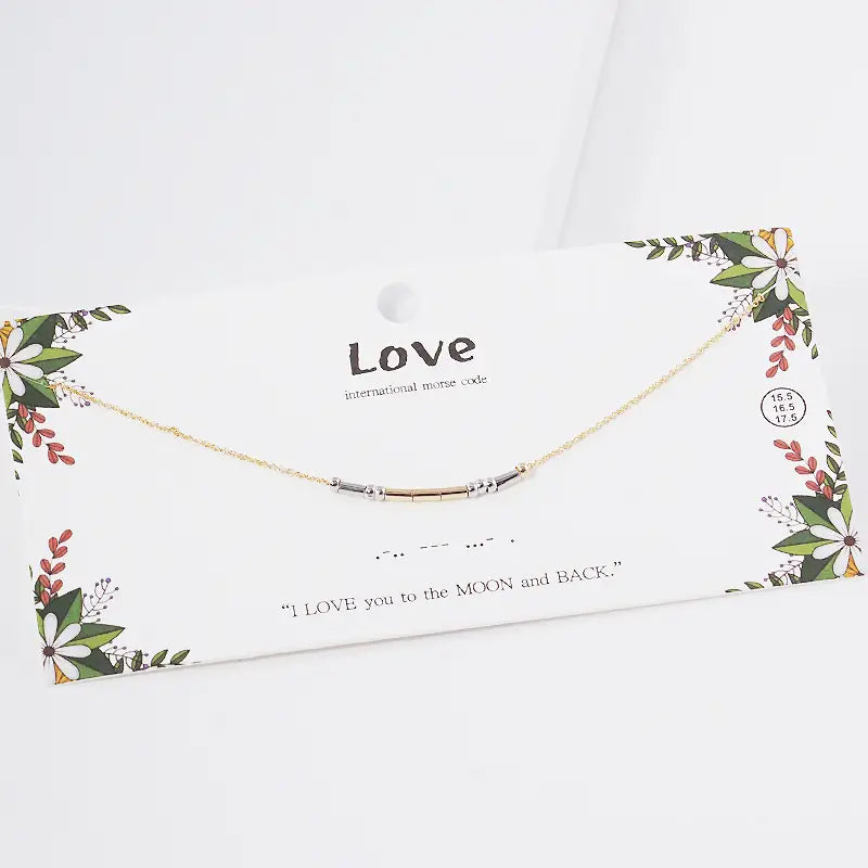 Love Morse Code Necklace