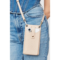 Claire Woven Cell Phone Crossbody