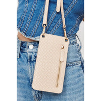 Claire Woven Cell Phone Crossbody