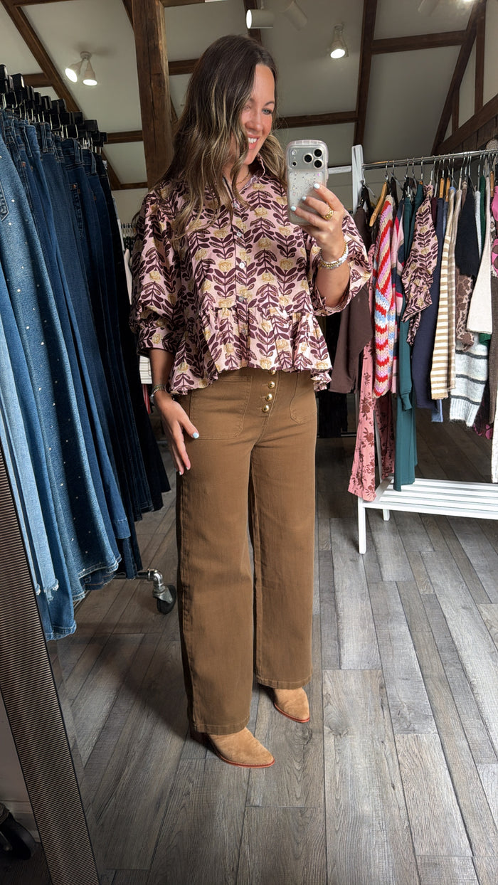 Blush & Bordeaux Top