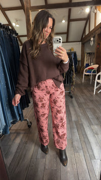 Raw Edge Chocolate Brown Sweater