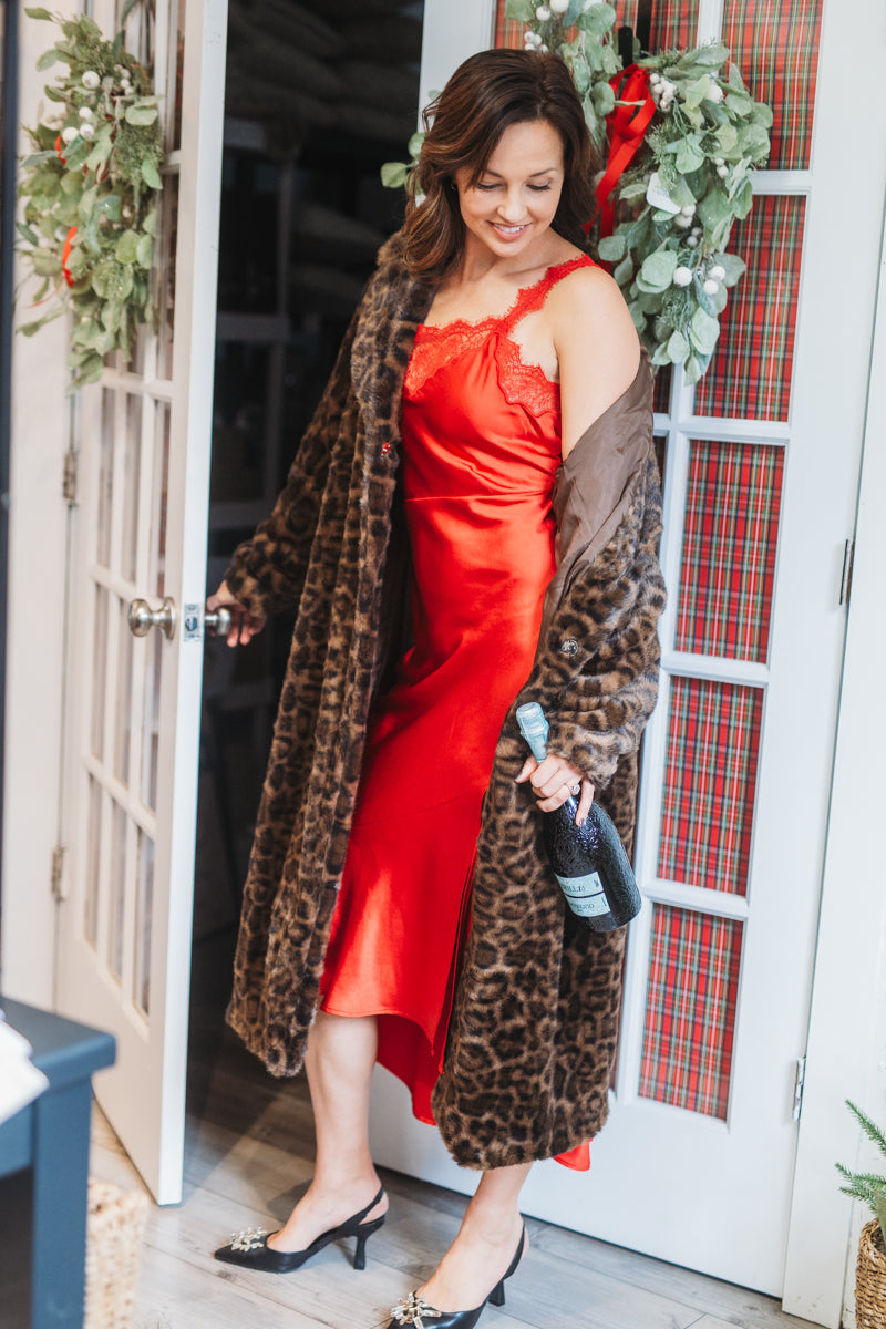 Walk On The Wild Side Leopard Faux Fur Coat