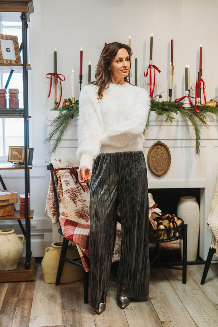 Chrome Crush Pleated Pants