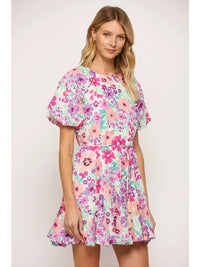 Frances Floral Pleated Skirt Dress