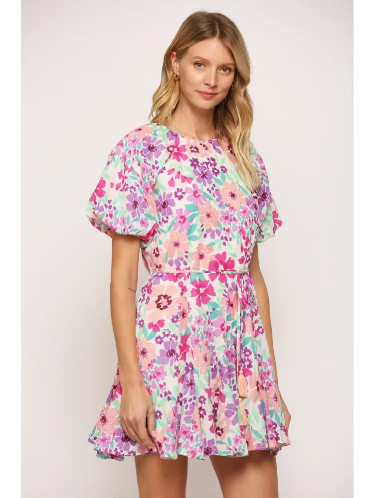 Frances Floral Pleated Skirt Dress