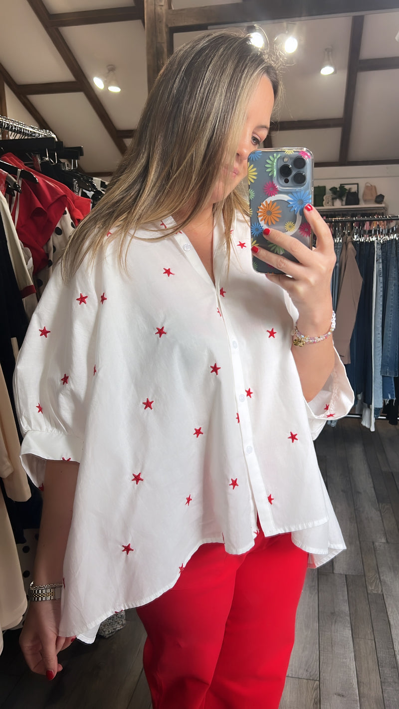 Star Spangle Button Down Shirt