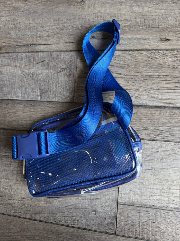 Clear Crossbody Blue Trim
