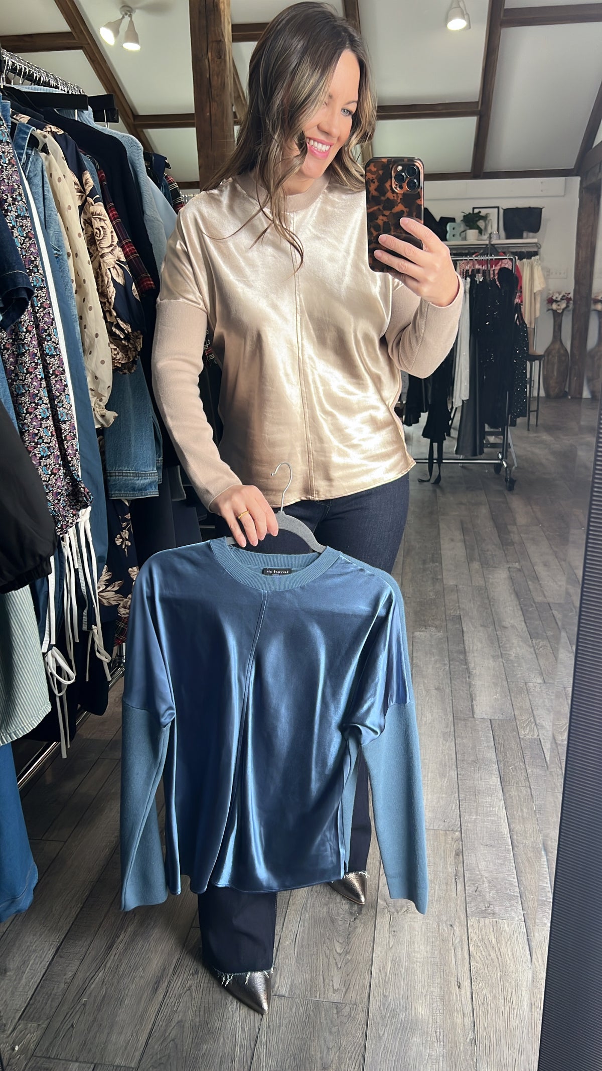 Sultry Current Air Mix Media Top