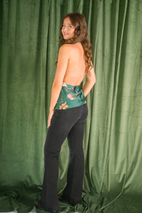 Jasmin Floral Halter Satin Top