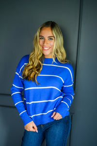 Blue & White Stripe Sweater
