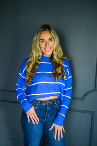Blue & White Stripe Sweater