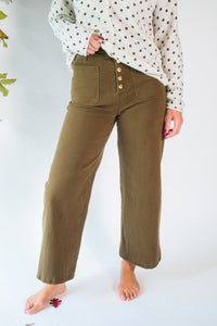 Mocha Luxe Button Pant